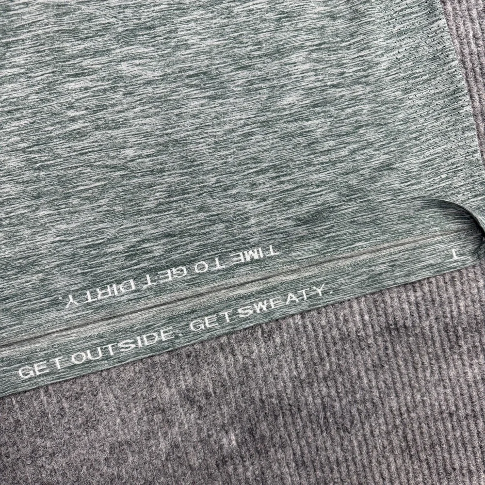 Lululemon Metal Vent Tech Long Sleeve Shirt Mens L Heathered Green Gym Athletic